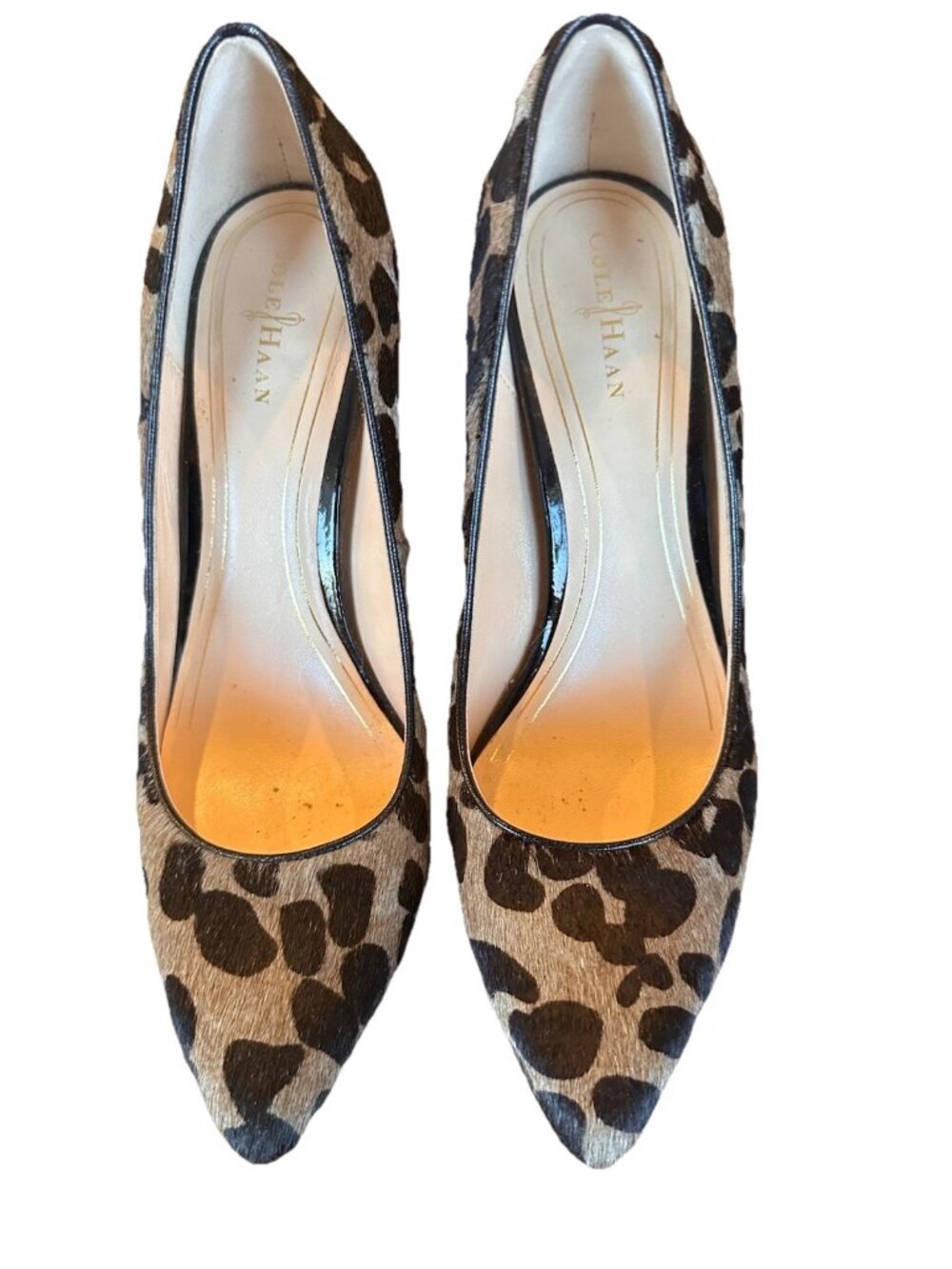 COLE HAAN N Air 7.5B Cheetah Animal Print Stacked Heel